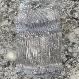 Clear Plastic Forks NIP